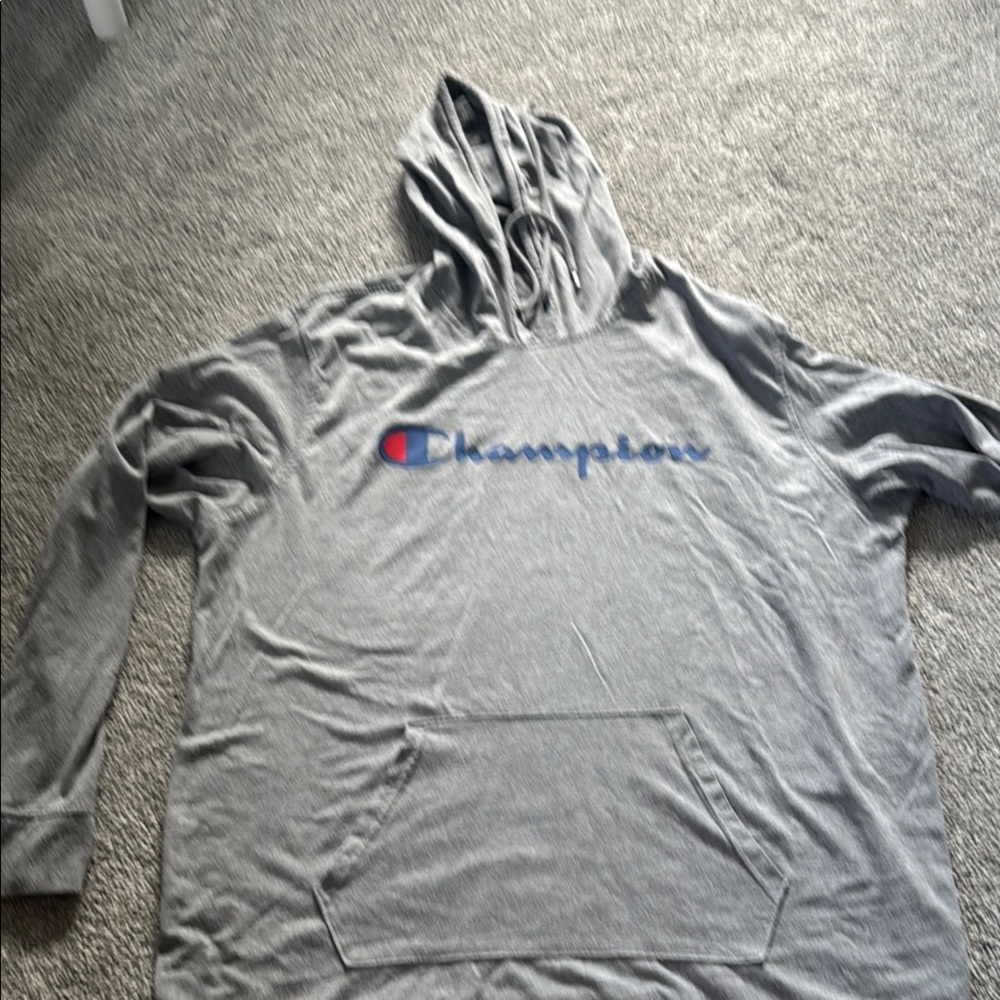 Lot of 3 Champion Lightweight Hoodie Gray, Blue, Black